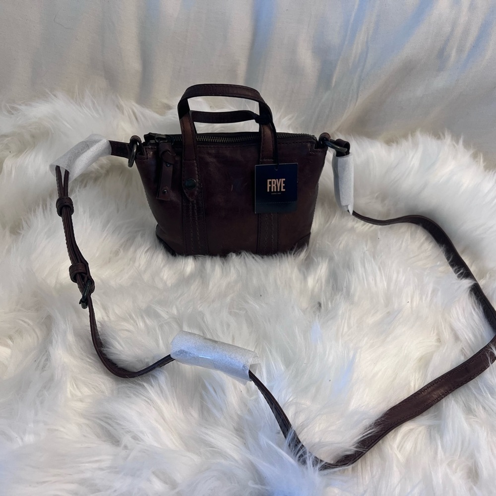 Frye Melissa Mini Shopper Crossbody in Dark Brown